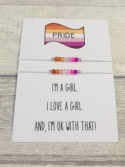 Lesbian Pride Jewellery, Lesbian Bracelet Diy, Lesbian Jewelry Diy, Lesbian Gift Ideas, Lesbian Valentines Day Gift Ideas, Lesbian Flag Bracelet, Lesbian Accessories, Lesbian Bracelet, Partner Gifts