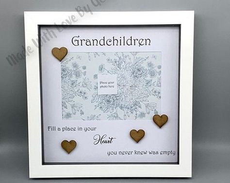 Beautiful gift frame for the Grandparents, the perfect gift for Mothers day, Fathers day, Birthdays or Christmas from the grandkids. Attach your own photo into the frame and gift with love 💝Available in my Etsy shop now, link in bio to buy now ⁣ Presents For Grandparents, Christmas Gift For Grandparents, Grandchildren Pictures, New Grandparent Gifts, Present For Grandparents, New Grandparents, Gift For Mothers Day, Mothersday Gifts, Gifts For Grandparents