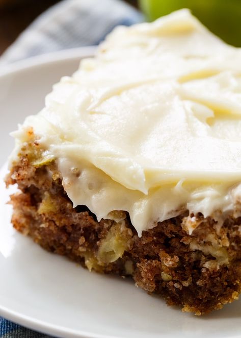 German Apple Cake - Spicy Southern Kitchen Apple Cake With Cream Cheese, German Apple Cake Recipe, German Apple Cake, Spicy Southern Kitchen, Recipe With Cream Cheese, Apple Cake Recipe, Cake With Cream Cheese Frosting, Southern Kitchen, Apple Dessert Recipes