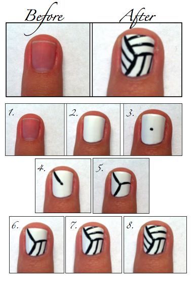 This is really fun to do! If your into volleyball you should do it!:) Volleyball Nail Art, Volleyball Nails, Volleyball Room, Volleyball Birthday, Volleyball Motivation, Sports Nails, Finger Nails, Volleyball Outfits, Eyes Model