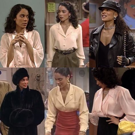 Pam And Gina Outfits, Pamela James Martin Outfits, 90s Aesthetic Party, Girl Refrence, Black Hollywood Glamour, 00’s Fashion, Whitley Gilbert, 2000s Makeup Looks, Jasmine Guy