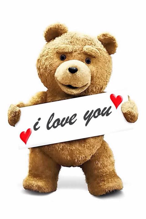 I love you Ted Ted Bear Funny, Ted Bear Movie, Valentine Day Week List, Ted Movie, Ted Bear, Bear Gif, Giant Teddy Bear, Teddy Bear Wallpaper, Giant Teddy