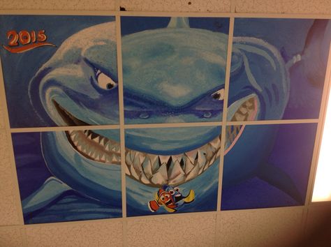 Ceiling tile mural Ceiling Tile Painting Ideas, Ceiling Tile Painting Ideas School, Ceiling Tile Painting, Ceiling Tiles Painted School, Tile Painting Ideas, Ceiling Tile Art, Tile Art Ideas, Ceiling Tiles Art, Ceiling Tiles Painted