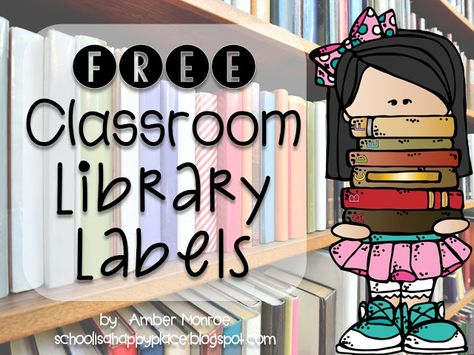 School Is a Happy Place: Classroom Library Made Simple (Including FREE Library Labels and a Leveling Guide) Classroom Labels Printables Free, Book Bin Labels Free, Shelf Labels For Library, Classroom Library Labels Free, Reading Methods, Labeling Classroom Library, Classroom Library Labels Free Editable, Library Book Labels, Jan Richardson