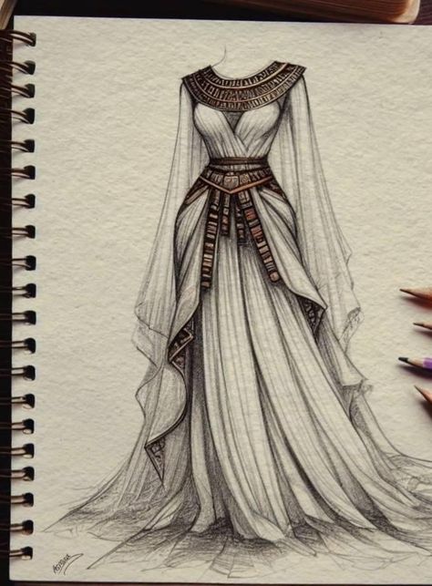 Ancient Egypt Dress, Egyptian Clothing Women, Egyptian Traditional Clothing, Egypt Drawing, Aesthetic Egypt, Egypt Clothes, Ancient Egyptian Dress, Egypt Clothing, Ancient Egyptian Fashion