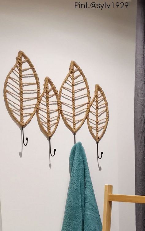 Boho Crafts Diy, Diy Boho Decor, Jute Crafts, Diy Wall Art Decor, Rope Crafts Diy, Deco Originale, Boho Deco, Macrame Patterns Tutorials, Diy Crafts Hacks