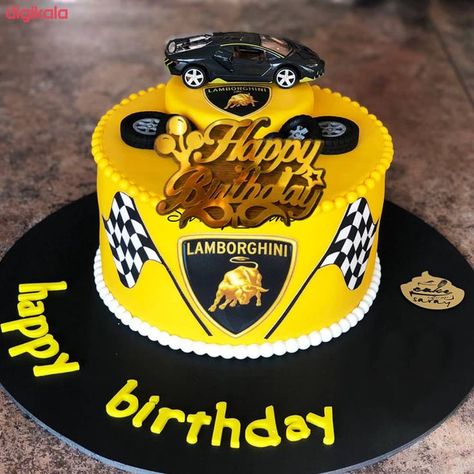 Lamborghini Birthday, Lamborghini Cake, Mustang Cake, 1 Tier Cake, Birthday Care Packages, Cars Birthday Cake, Cake For Husband, Single Layer Cakes, 16 Birthday Cake