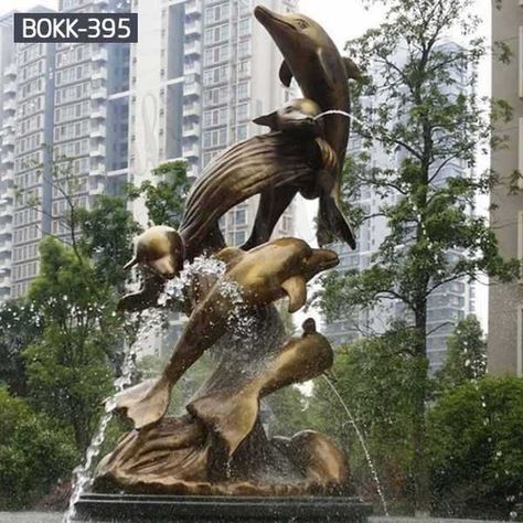 Dolphin Fountain, Fountain Sculpture, Dolphin Statue, Fountain Outdoor, Sculpture Fountain, Bronze Sculpture Animal, Sculpture Techniques, Statues For Sale, Water Fountains Outdoor