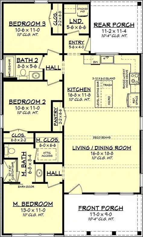 Board And Batten Cottage, 3 Bedroom House Plans, Lakeside House, Country Cottage Homes, Bath Board, Cottage Plans, Covered Porches, Building Foundation, Farmhouse Style House Plans