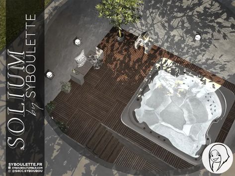 Solium hot tub cc sims 4 - Syboulette Custom Content for The Sims 4 Sims 4 Kotatsu Cc, Sims 4 Jacuzzi Cc, Sims 4 Hot Tub Cc, Sims 4 Bathtub Cc, Sims 4 Spa Cc, Sims 4 Cc Outdoor, Sunken Bath, Sims Makeup, Rolled Towels