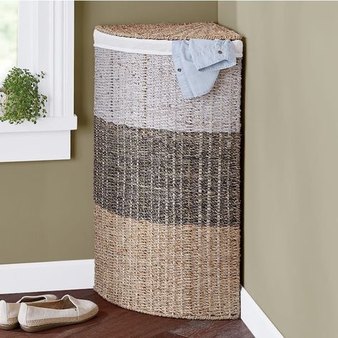 Wooden laundry hamper