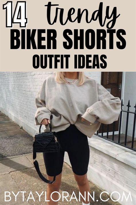 Biker Shorts Outfit Ideas, Biker Short Outfits, Style Biker Shorts, Biker Shorts Outfit Summer, Shorts Outfit Ideas, Outfit Ideas 2023, Biker Shorts Outfit, Biker Short, Shorts Outfit