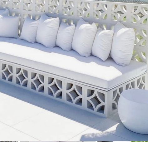 Breeze Blocks are Back – Your Newest DIY Project – Hardware Concepts Seating Storage, Outside Seating, Star Blocks, Cement, Landscaping, Bench, Couch, On Instagram, Instagram