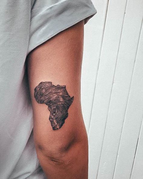 African Design Tattoo, Africa Tattoo Design, Africa Tattoos Small, Africa Tattoos For Women, Africa Map Tattoo, South Africa Tattoo, African Warrior Tattoos, Africa Tattoo, Afro Tattoo