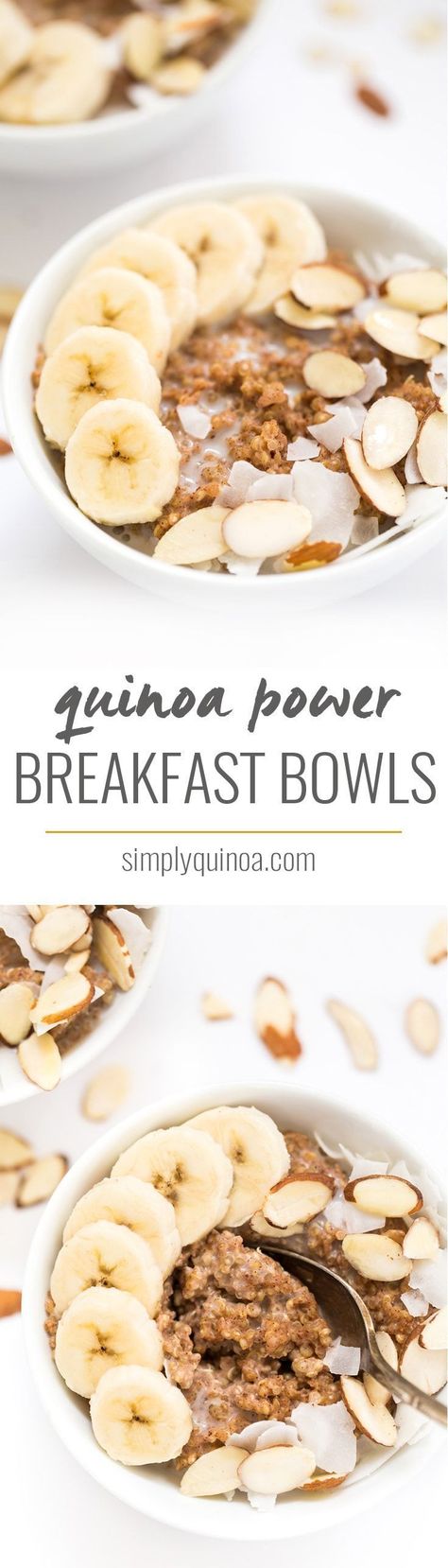 Quinoa Breakfast Bowl, Power Breakfast, Simply Quinoa, Quinoa Breakfast, Healthy Bowls, Breakfast Bowl, Healthy Clean Eating, Paleo Breakfast, Free Breakfast