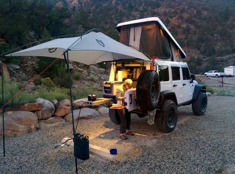 Ursa Minor Pop-Top Jeep JK - Page 97 - Expedition Portal Jeep Wrangler Camp Kitchen, Jeep Jk Overland, Camping In Jeep, Jeep Camping Ideas, Overlanding Jeep, 97 Jeep Wrangler, Wrangler Camping, Jeep Wrangler Camper, Jeep Tent