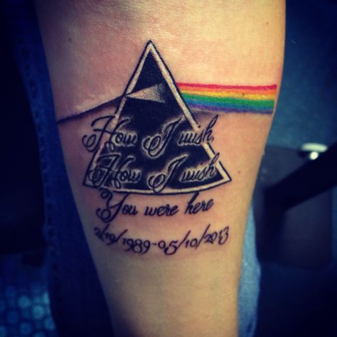 pink floyd tattoo Pink Floyd Quotes Tattoo, Pink Floyd Tattoo Lyrics, Pink Floyd Hammers, Punk Floyd, Pink Floyd Quotes, Pulse Tattoo, Epic Tattoos, Tattoo Lyrics, Dark Side Of Moon