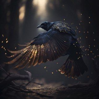 Raven Digital Art, Raven Aesthetic Bird, Raven Shapeshifter, Crow Fantasy Art, Raven Fantasy Art, Rose Mandela, Raven Art Dark, Shapeshifter Art, Magical Raven