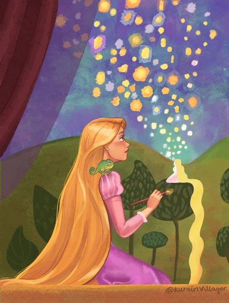 Cute Rapunzel Drawings, Rapunzel Digital Art, Rapunzel Drawing Painting, Rupunzle Drawing, Rapunzel Aesthetic Drawing, Rapanzul Drawings, Rapunzel Art Painting, Rapunzel Drawing Easy, Tangled Rapunzel Drawing