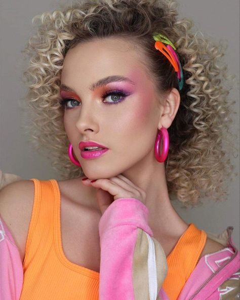 80s Eye Makeup: 25 Bold Ideas - Easy Tutorials, Glam Rock Looks, and More 80s Eyeshadow Tutorial, Makeup From The 80s, Easy 80s Makeup Simple, Real 80s Makeup, Miami Vice Makeup Look, 80s Club Makeup, 1980s Makeup Look, 80s Style Makeup, Cyndi Lauper Makeup