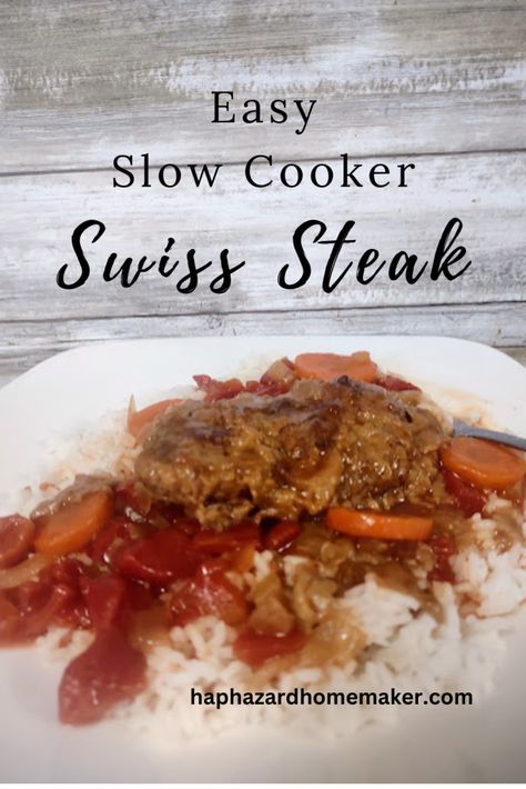 Crockpot Swiss Steak Recipes, Slow Cooker Swiss Steak, Swiss Steak Crockpot, Swiss Steak Recipe, Crockpot Steak Recipes, Swiss Steak Recipes, Crockpot Steak, Swiss Steak, Crockpot Beef