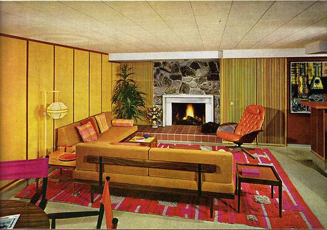 Furnishings 4  From Practical Encyclopedia of Good Decorating and Home Improvement. 1970s Interior, 1960s Living Room, 1970s Interior Design, Lounge Room Design, 70s Interior Design, 60s Home, Trendy House, 70s Interior, 1970s Home