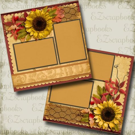 Fall Scrapbook Layouts, Birthday Banner Template, Paper Bag Scrapbook, Unique Scrapbooks, Scrapbook Disney, Recipe Scrapbook, Simple Scrapbook, Scrapbook Layout Sketches, Fall Scrapbook