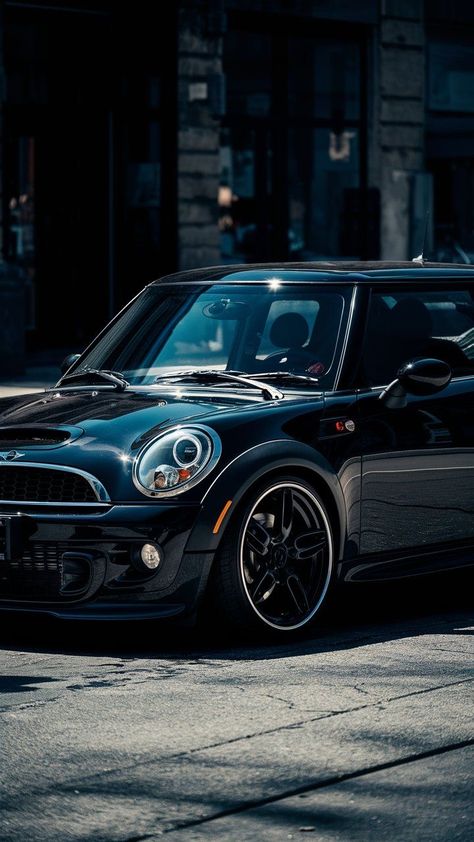 Black Mini Cooper, Cooper S, Mini Cooper S, Car Wallpapers, Classic Beauty, Car Collection, Black Wallpaper, Mini Cooper, Black Mini