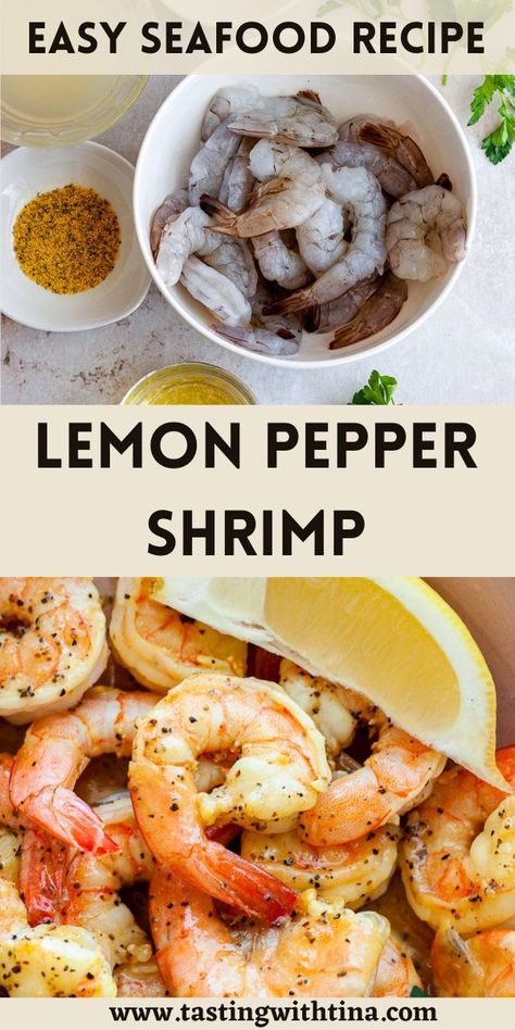 Pescatarian Recipes Healthy, Raw Shrimp Recipes, Pepper Shrimp Recipe, Lemon Pepper Shrimp, Lemon Juice Recipes, Lemon Shrimp, Pepper Shrimp, Best Macaroni Salad, Shrimp Recipes For Dinner