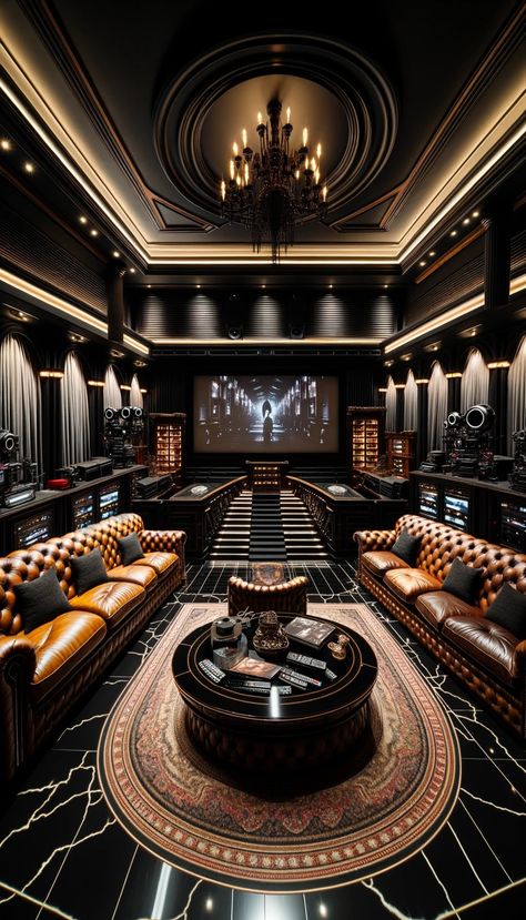 Cinema Exterior Design, Luxury Karaoke Room, Karaoke Room Aesthetic, Home Karaoke Room Design, Luxury Lounge Interior, Music Studio Room Luxury, Karaoke Room Design, Conversation Pit Living Room, Small Cinema Room