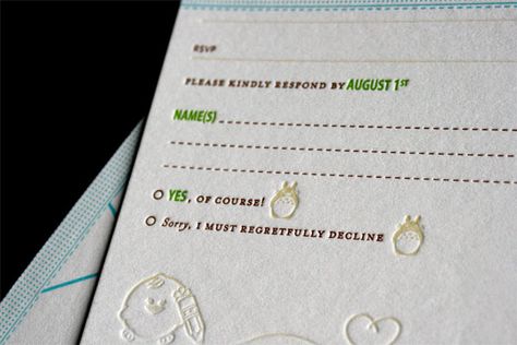 Little totoros Studio Ghibli Wedding Invitation, Studio Ghibli Wedding, Ghibli Wedding, Button Magnets, Paper Color, Belly Band, Wedding Invitation Sets, Belly Bands, Invitation Set