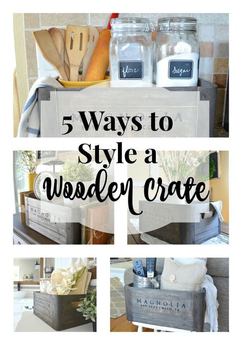 Today I’m sooooo excited to share with you a complete style guide I’ve put together for those of you that are transitioning to farmhouse decor. A few weeks back I wrote a post about how I personally transitioned to farmhouse style. I showed you photos of our old home, how I decorated, and what I’d do differently...Continue Reading Decorate With Crates, Decorating With Wire Baskets, Decorating With Crates, Wooden Crates Projects, Crate Projects, Small Wooden Crates, Vintage Headboard, Old Wooden Crates, Crate Decor