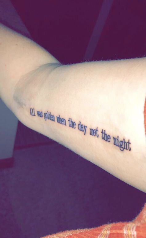 When the day met the night The Night We Met Tattoo Ideas, For Every Dark Night There's A Bright Day Tattoo, Night We Met Tattoo, Night Day Tattoo, Even The Darkest Night Will End Tattoo, The Night We Met Tattoo, Through Every Dark Night Tattoo, Disco Tattoo, Night Tattoo