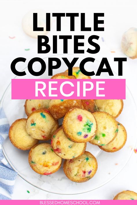 Little Bites Copycat Recipe Little Debbie Muffin Recipe, Sweet Mini Muffins, Easy Mini Muffins For Kids, Copycat Lil Bites Muffins, Mini Muffin Copycat Recipe, Homemade Mini Muffins Kids, Little Muffins Recipes, Muffin Recipes Mini, Mini Birthday Muffins