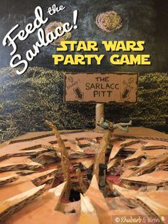 Feed The Sarlacc Star Wars Party Game! Let the kids take turns trying to toss their favourite (or least favourite!) Star Wars characters into the mouth of this DIY Sarlacc. Makes a great kids birthday part activity! Star Wars Party Games, Star Wars Printables, Star Wars Painting, Birthday Party Games For Kids, Storm Troopers, Star Wars Han Solo, X Wing Fighter, Star Wars Diy, Star Wars Prints