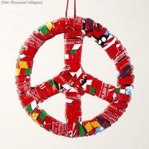 wrap can strips or magazine strips to make this peace symbol. #Recycle #Crafts Peace Crafts, Crafts Valentines, Peace Day, Arbor Day, Newspaper Art, Lego Craft, Arbour Day, Ten Thousand, Camping Crafts