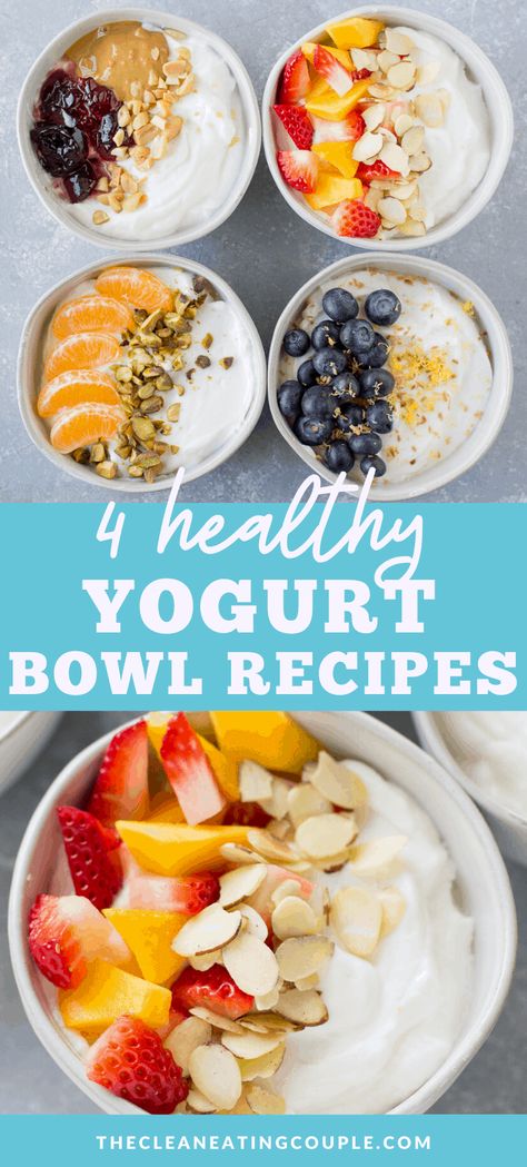 Healthy Yogurt Bowls, Yogurt Bowl Recipe, Yogurt Recipes Healthy, Bowls Healthy, Greek Yogurt Breakfast, Yogurt Bowls, Healthy Breakfast Snacks, Resep Smoothie, Healthy Greek Yogurt