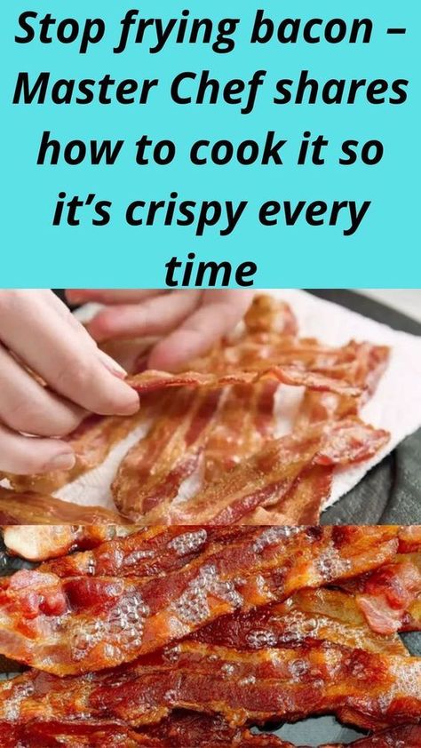 Whether breakfast, lunch, or diner, it’s hard to beat the delicious flavor of bacon#cook Perfect Bacon, Cooking Bacon, Baked Bacon, Oven Dishes, Master Chef, Professional Chef, Home Chef, Cookbook Recipes, How To Cook