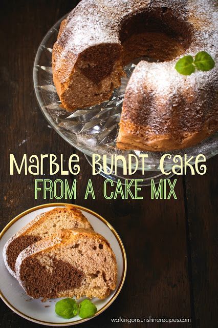 Marble Bundt Cake from a Cake Mix from Walking on Sunshine Recipes. A delicious and easy cake recipe to make for you school parties or family functions. Marble Bundt Cake Recipe, Dish Magazine, Marble Bundt Cake, Breakfast Bundt Cake, Cake Bundt, Marble Cake Recipes, Bundt Cake Recipes, Bundt Cake Recipe, Easy Brunch Recipes