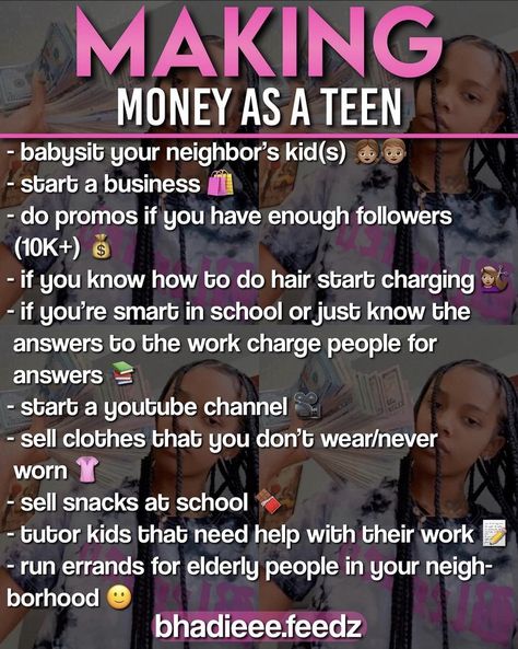 How To Save Money For Teens Life Hacks, Ways To Make Extra Money For Teens, Jobs To Do At 13, Make Money As A Teen, Jobs For 11-12 Yrs Old, Ways To Make Money As A Teenager, Funny Nicknames For Friends, Nicknames For Friends, Making Money Teens