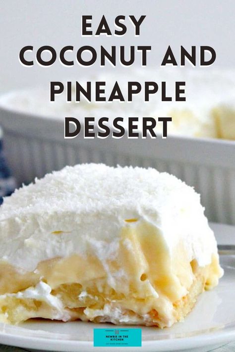 Pineapple Pudding Dessert, Pineapple Dishes, Pineapple Dessert Easy, Yolk Recipes, Raspberry Crumb Bars, French Yogurt Cake, Pineapple Pudding, Whipped Cream Topping, Pineapple Dessert