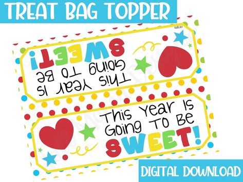 First Day Of School Printable, Printable Products, Easter Scavenger Hunt, Bag Label, School Treats, Cookie Bags, Bag Topper, Bag Toppers, Playroom Wall Art