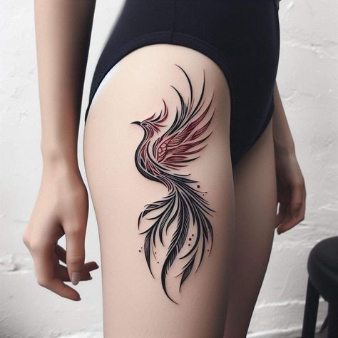 Atom Tattoo, Fenix Tattoo, Phoenix Tattoo Feminine, Sunflower Tattoo Sleeve, Dragon Tattoo Art, Tasteful Tattoos, Red Ink Tattoos, Bad Tattoos, Star Wars Tattoo