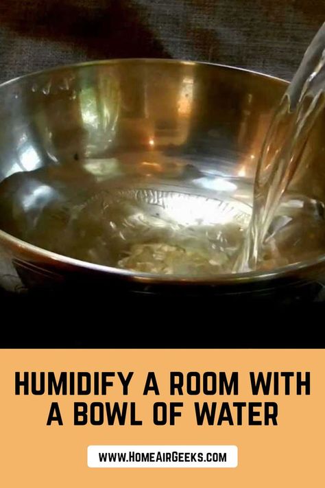 Homemade Humidifier, Humidifiers, Air Humidifier, Diy Homemade, A Bowl, Room Diy, How To Make An, Water Bottle, Moisturizer