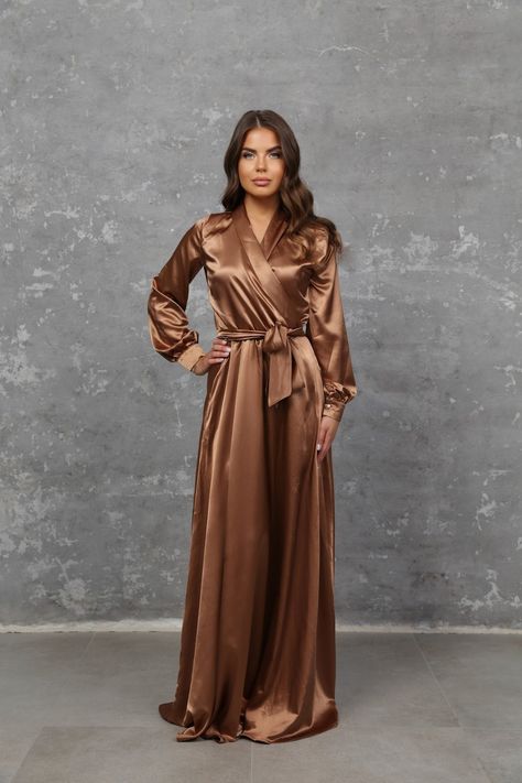 Satin Dress, Wedding Guest Dress, Formal Dress, Maid Of Honor Long Dress, Silky Dress, party dress, elegant dress, flowy dress, formal dress, summer dress, cocktail dress, maxi dress, occasion dress, women dress, long dress, evening dress, reception dress, satin maxi dress, summer wedding dress. Satin Dress Wedding Guest, Satin Dress Wedding, Bridesmaid Satin Dresses, Brown Satin Dress, Dress Shawl, Bridesmaid Satin, Maid Of Honour Dresses, Dress With Shawl, Dress Wedding Guest