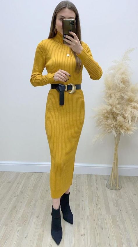 #WinterFashion #OutfitInspiration #ColdWeatherStyle #CozyOutfits #WinterWardrobe #Fashionista #LayeringLooks #SnowDayStyle #WinterChic #SweaterWeather #WinterOOTD #FashionTrends #WinterStyleGuide #WinterFashionInspo #WinterFashionista Yellow Bodycon Dress Outfit, Body Con Dress Outfit Winter, Business Woman Dress, Bodycon Dress Outfit Ideas, Kore Style, Bodycon Dress Outfit, Yellow Bodycon Dress, Crochet Bodycon Dresses, Body Con Dress Outfit