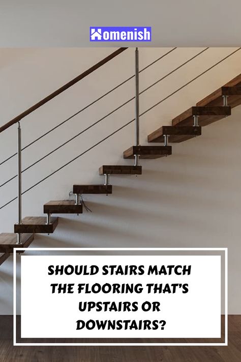 If you are renovating your staircase, you are likely to face the decision of choosing between matching the stair flooring to either the downstairs or the upstairs of the home. This will be an easy call if your upstairs and downstairs both have the same flooring, but in many homes, the upstairs and downstairs flooring will be different. Different Wood Floors Upstairs And Downstairs, Different Flooring Upstairs And Downstairs, Downstairs Flooring, Top Of Stairs, Flooring For Stairs, Stair Wall, Honey Oak, Entrance Ways, Wood Stairs