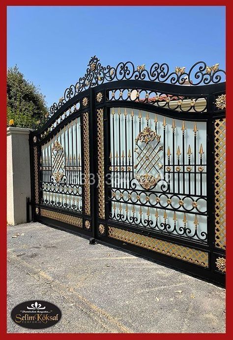 front gate design gate gate door gate for porch gate installation gate and fence ideas gate decorations Latest Main Gate Designs, Latest Gate Design, Modern Steel Gate Design, Custom Iron Gates, Modern Main Gate Designs, Home Gate Design, Gate Wall Design, Gate Designs Modern, Fence Gate Design