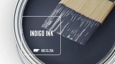 INDIGO INK HDC-CL-26A | Behr Paint Colours Behr Dark Blue Paint Colors, Warm Blue Paint Colors, Behr Blue, Relaxing Paint Colors, Dark Blue Paint Color, Bedroom Inspiration Cozy, Blue Wall Colors, Dark Blue Paint, Behr Paint Colors