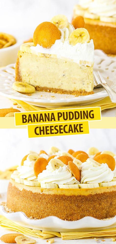 Creamy Banana Pudding, Vanilla Wafer Crust, Banana Cream Cheesecake, Pudding Cheesecake, Vanilla Wafer, Banana Pudding Cheesecake, Best Banana Pudding, Banana Cheesecake, Cheesecake Desserts